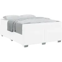 vidaXL Bedframe Wit 140 x 200 cm PVC
