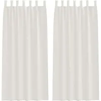 vidaXL Voile Gordijn met gordijnen 2 pcs Crème 225 x 140 cm Polyester