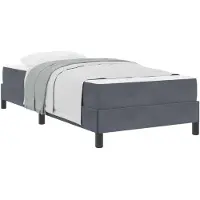 vidaXL Boxspring bed met matras Donkergrijs 90 x 190 cm Stof