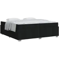 vidaXL Bedframe met matras Zwart 200 x 200 cm Stof