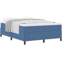 vidaXL Boxspring bed Blauw 160 x 200 cm Corduroy stof
