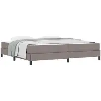 vidaXL Boxspring bed Taupe 200 x 200 cm Stof