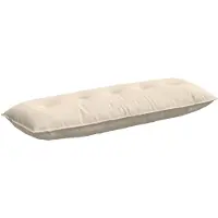 vidaXL Rugkussen Beige 140 x 50 cm Microvezel Stof