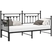 vidaXL Bedframe voor een daybed Zwart 80 x 200 cm Gepoedercoat staal