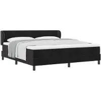 vidaXL Boxspring bed met hoofdeinde Zwart 180 x 200 cm Fluweel