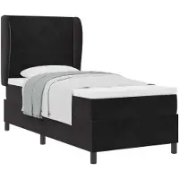 vidaXL Boxspring bed met hoofdeinde Zwart 200 x 80 cm Fluweel