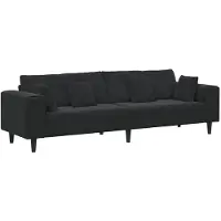 vidaXL Bank Zwart 250 x 77 x 76 cm Fluweel