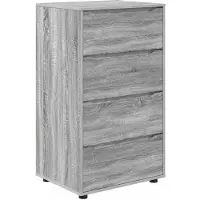 vidaXL Opbergkasten 60 x 48 x 105 cm Bewerkt hout Grijs Sonoma