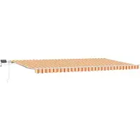vidaXL Uitschuifbare luifel Geel en Oranje 600 × 300 cm