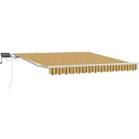 vidaXL Uitschuifbare luifel Meerkleurig 300 x 250 cm Stof en Aluminium