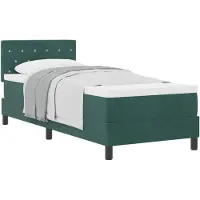 vidaXL Boxspring bed met matras Donkergroen 80 x 200 cm Fluweel