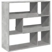 vidaXL Kamerscherm 100x33x94,5 cm bewerkt hout betongrijs