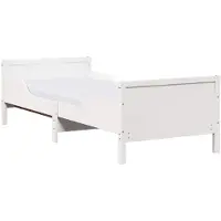 vidaXL Bedframe met uitschuifbaar matras Wit 80 x 200 cm