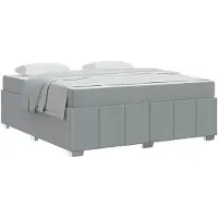 vidaXL bedframe met matras, lichtgrijs, 180 x 200 cm, stof