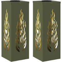 vidaXL Zonne LED Pad Licht 2 pcs Warmwit 18 x 18 x 50 cm