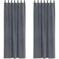 vidaXL Gordijnen 2 st Lichtgrijs 140 x 245 cm fluweel