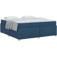 vidaXL Bedframe met matras Blauw 180 x 200 cm Stof