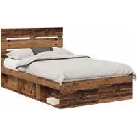 vidaXL Bedframe, gerecycled hout, 120 x 200 cm, massief grenenhout
