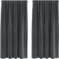 vidaXL Verduisterende gordijnen 2 st Lichtgrijs 140 x 175 cm Fluweel