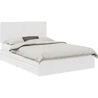 vidaXL Opbergbed met hoofdeinde, wit, 160 x 200 cm, houtvezel