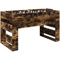 vidaXL Tafelvoetbal Gerookte Eik 146,5 x 74 x 85 cm Bewerkt hout
