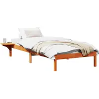 vidaXL Bedframe Wasbruin 75 x 190 cm Massief grenenhout