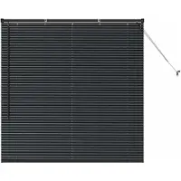 vidaXL Venetiaanse jaloezie Zwart 130 x 135 cm 25 mm Aluminium