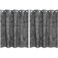 vidaXL Velvet Gordijnen 2 st Grijs 140 x 140 cm Fluweel
