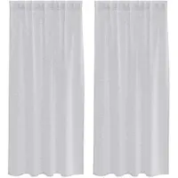 vidaXL Voile Gordijn 2 st Lichtgrijs 175 x 140 cm Polyester