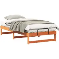 vidaXL Bedframe Bruin 75 x 190 cm Massief grenenhout