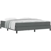 vidaXL Boxspring bed Donkergrijs 180 x 200 cm Stof