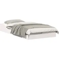 vidaXL Bedframe Wit 90 x 190 cm Massief grenenhout