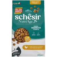 Schesir Monoproteïne Promo Kattenvoer Droog Nutriage 7+ Kip 400 gr