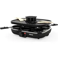 Tristar Haushaltsgeräte Gourmetset - RA-2760 Clean Air - Ingebouwde afzuiging - 1100W - Bakplaat 6 personen - Zwart