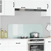 vidaXL Keukenachterwand Wit 120 x 40 cm gehard glas