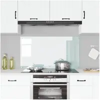 vidaXL Keukenachterwand Wit 110 x 60 cm gehard glas