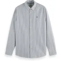 Scotch & Soda Striped Regular-fit Oxford Shirt Insignia Blue Stripe Size: L | Casual Shirts Outlet | Heren | Blauw