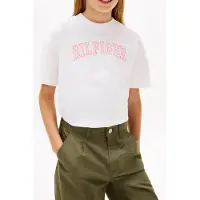 Tommy Hilfiger Shirt 'Varsity' lichtrood / wit