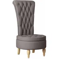 vidaXL Slipperstoel Taupe 56,5 x 70 x 110 cm Stof
