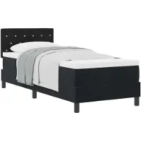 vidaXL Boxspring bed met matras Zwart 80 x 200 cm Fluweel