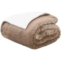 vidaXL plaid Camel 240 x 270 cm 3.17 kg Fleece