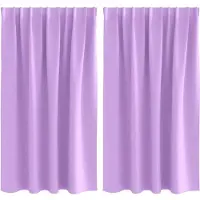 vidaXL Blackout Gordijnen met Ringen 2 pcs Paars 140 x 140 cm