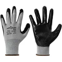 vidaXL Werkhandschoenen 24 pcs Grijs en Zwart 8 / m Polyester