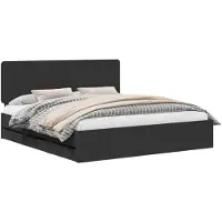 vidaXL Bedframe met lade met opslag Zwart 180 x 200 cm Ingenieurshout