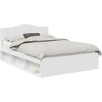 vidaXL Bedframe met hoofdeinde Wit 160 x 200 cm Massief grenenhout