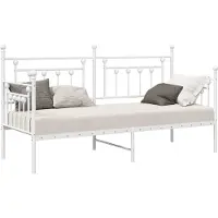 vidaXL Bedframe voor een daybed Wit 75 x 190 cm Staal