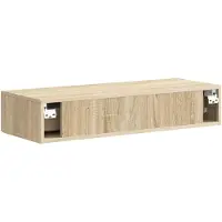 vidaXL Wandgemonteerde Zijtafel Sonoma Eiken 87,5 x 34,5 x 17 cm