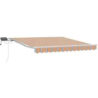 vidaXL Uittrekbare zonnescherm, meerkleurig, 300 x 250 cm, stof en aluminium