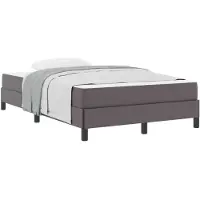 vidaXL Bedframe met matras Grijs 120 x 200 cm Stof