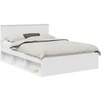 vidaXL Bedframe met hoofdeinde Wit 140 x 190 cm Massief grenenhout